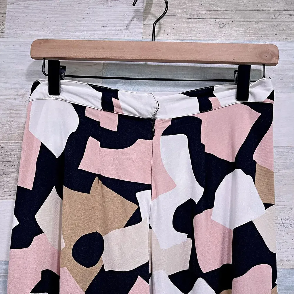 COREY LYNN CALTER Abstract Wide-Leg Pants Stretch Anthropologie Womens Small - Picture 3 of 11